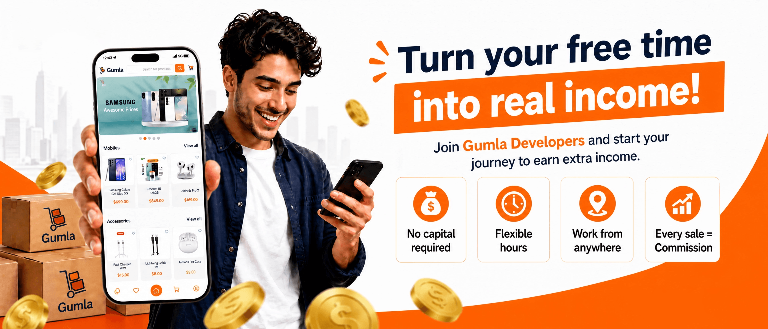 Turn your free time into real income with Gumla Developers